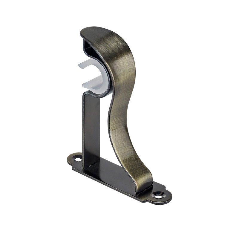 21-es függönyrúd tartó - egy- vagy kettős rúdhoz, falra szerelhető, modern minimalist stílus, anyagok: vas/alumíniumötvözet/plasztik, tömeg 2,12 g/készlet