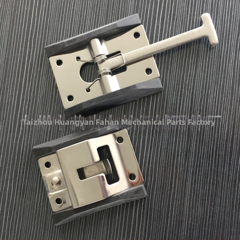 Kuka na dvere nákladného auta a karavanu s pevným zámkom, nerezová oceľ, galvanizovaný/polirovaný povrch, model 16013