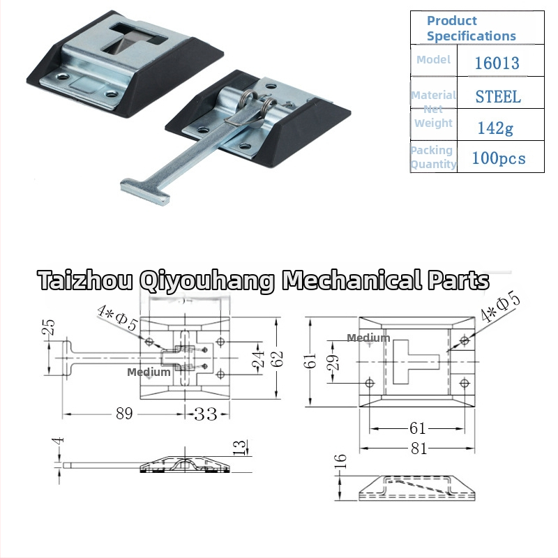 Kuka na dvere nákladného auta a karavanu s pevným zámkom, nerezová oceľ, galvanizovaný/polirovaný povrch, model 16013