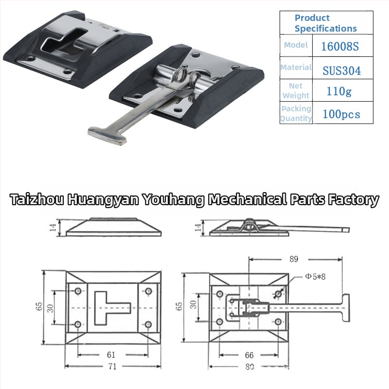 Kuka na dvere nákladného auta a karavanu s pevným zámkom, nerezová oceľ, galvanizovaný/polirovaný povrch, model 16013