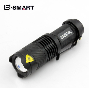Mini LED flashlight visokog intenziteta s ručnim zumom za vanjsku upotrebu, 3W, punjiva, aluminijska legura, 1200mAh, domet 100–200 m