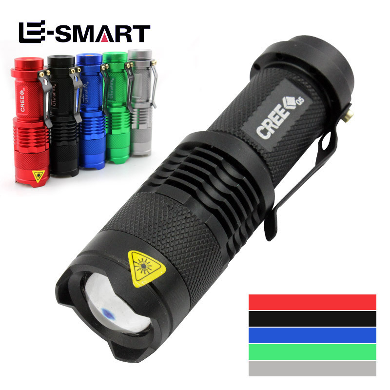 Mini LED flashlight visokog intenziteta s ručnim zumom za vanjsku upotrebu, 3W, punjiva, aluminijska legura, 1200mAh, domet 100–200 m
