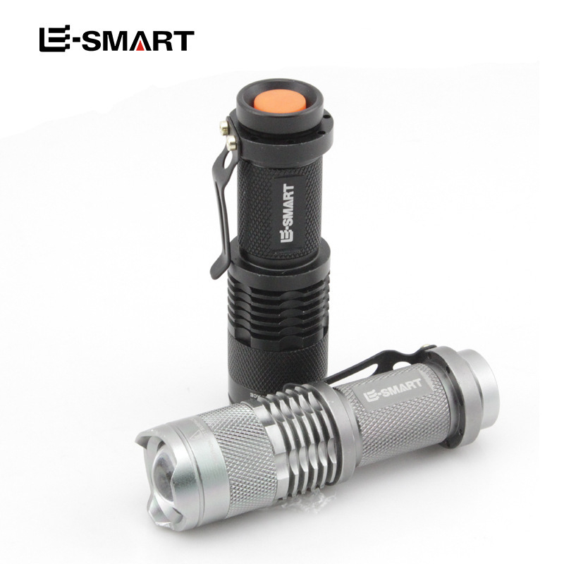 Mini LED flashlight visokog intenziteta s ručnim zumom za vanjsku upotrebu, 3W, punjiva, aluminijska legura, 1200mAh, domet 100–200 m
