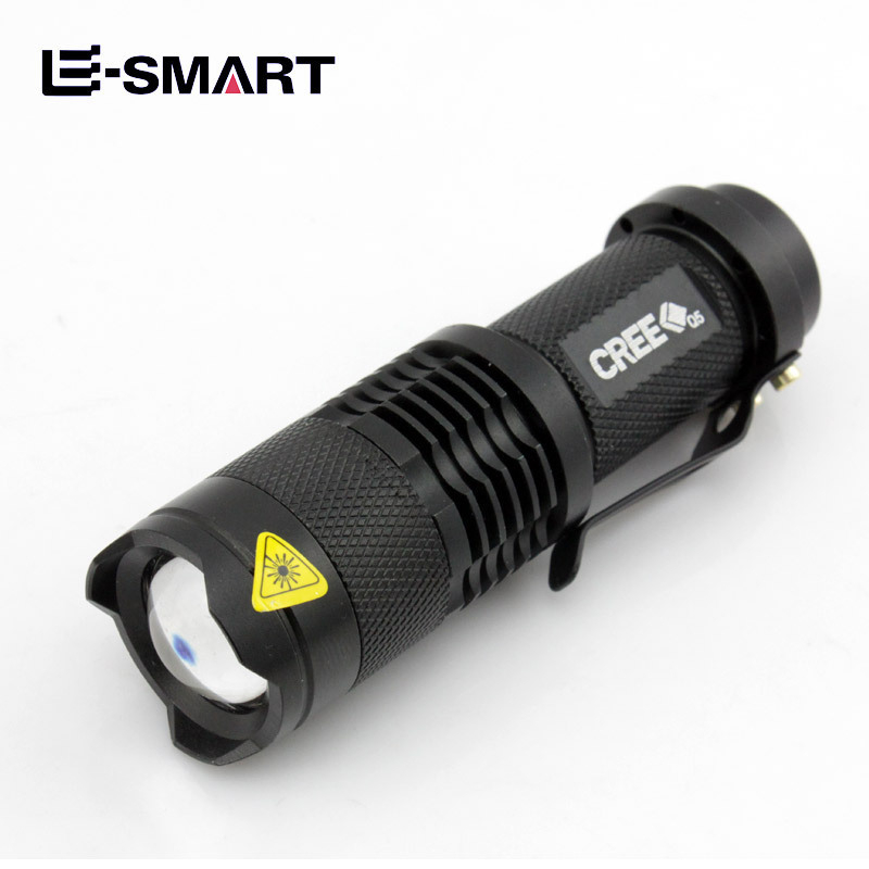 Mini LED flashlight visokog intenziteta s ručnim zumom za vanjsku upotrebu, 3W, punjiva, aluminijska legura, 1200mAh, domet 100–200 m