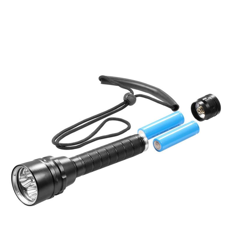 LieWolf potapljačka LED svjetiljka, 3 LED, tijelo od aluminijske legure, 20W, domet 200–500 m