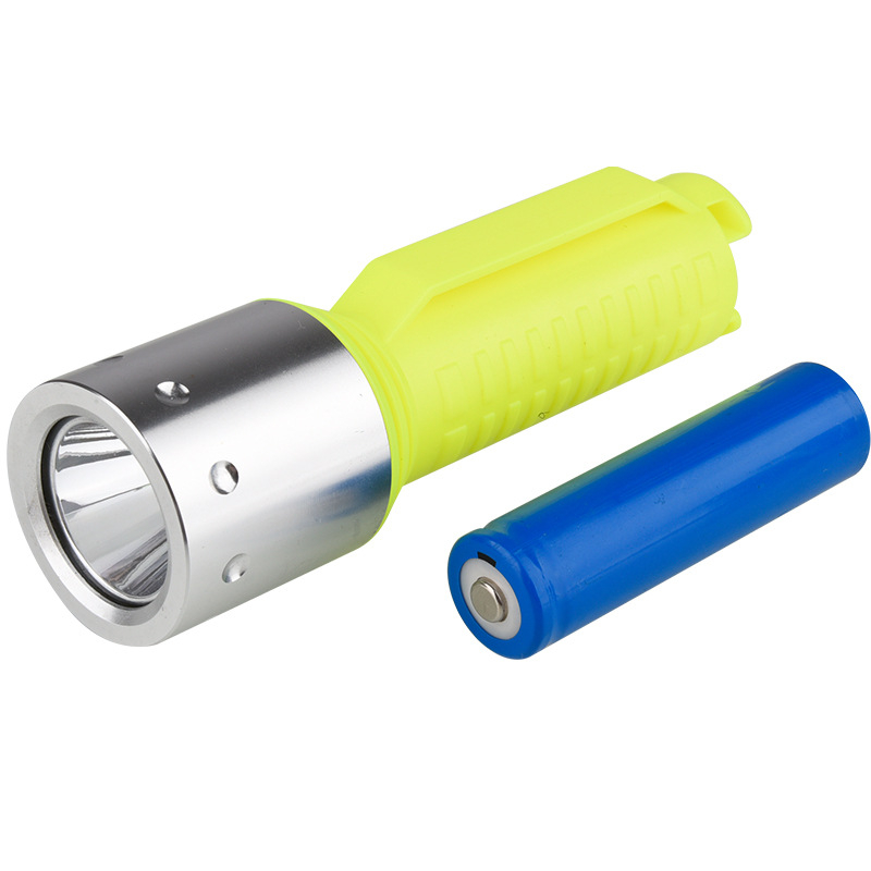 Potapljačka LED svjetiljka, kućište od plastike i aluminijske legure, napajanje baterijama, ultra-tanki dizajn, za ronjenje, planinarenje, kampiranje i špilje
