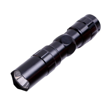 Mini LED svjetiljka od aluminijske legure, visok snop za vanjsku patrolu, LED, mogućnost otiska logotipa, napajanje AA baterijama
