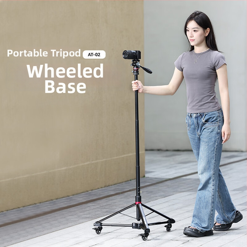 Prenosný fotografický stojan so systémom s kladkou pre mobilný telefón — hliníková zliatina, nosnosť 2–5 kg, rýchlouzáverová doska, bez PTZ