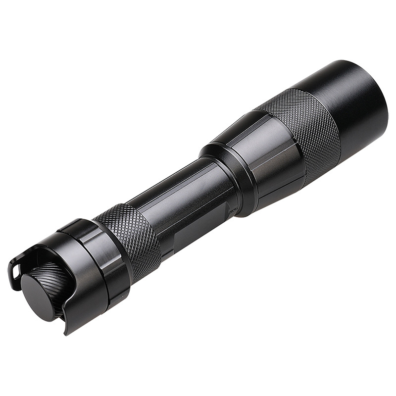 RichFire LED svjetiljka s neprekidnim podešavanjem svjetla, 5W, 2600mAh, aluminijska legura, crvena/zelena svjetlost i IR, napajanje baterijom, domet 100–200 m