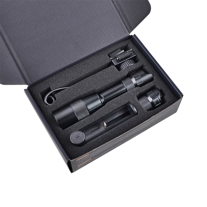 RichFire LED svjetiljka s neprekidnim podešavanjem svjetla, 5W, 2600mAh, aluminijska legura, crvena/zelena svjetlost i IR, napajanje baterijom, domet 100–200 m
