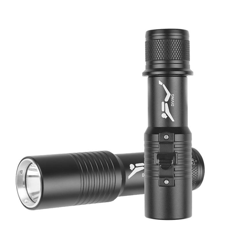 Ronilačka LED svjetiljka s magnetskim prekidačem i kaišem – LED T6, 5W, aluminijsko kućište, baterija 1×18650/3×AAA, punjiva, domet 100–200 m