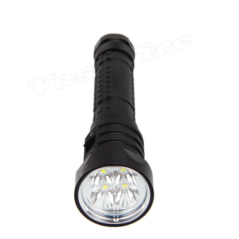 Podvodna LED svjetiljka, 4 LED, punjiva, kućište od aluminijske legure, domet 100–200 m, rotacija 360°