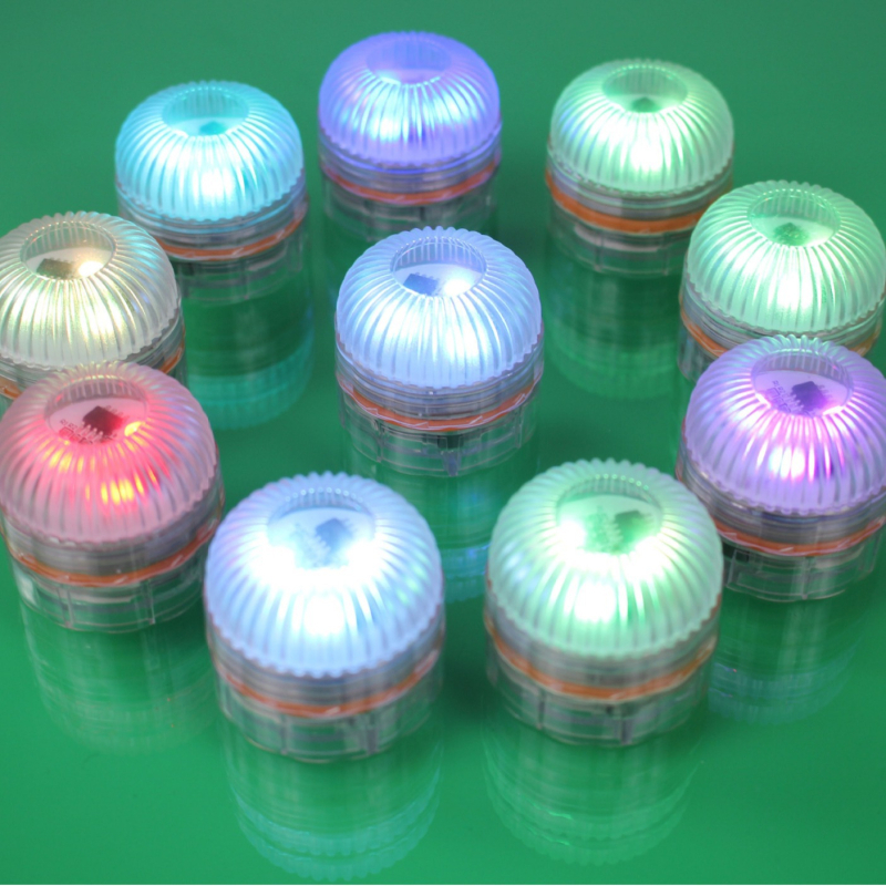 LED podvodna svjetiljka za akvarij s daljinskim upravljačem, vodootporna dekorativna svjetiljka za vrt ili krajolik, 2W, baterija 600mAh, 360° okret, domet do 50 m