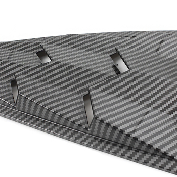 Hátsó oldalsó ablaktvédő lamellákkal – műanyag szénszálas dekoráció Tesla Model 3-hoz (2017–2022)