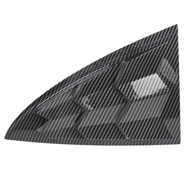 Hátsó oldalsó ablaktvédő lamellákkal – műanyag szénszálas dekoráció Tesla Model 3-hoz (2017–2022)