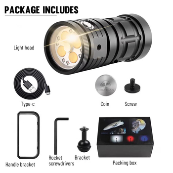 Sea Frog MK-20 Φακός κατάδυσης με ενσωματωμένη μπαταρία λιθίου, Αλουμινίου κράμα, βάθος 100 m