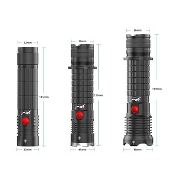 Podvodna LED svjetiljka, aluminijsko kućište, punjiva 26650 Li-ion baterija (1000–3000 mAh), postavke snage 10/20/30, vodootporna do 200–500 m
