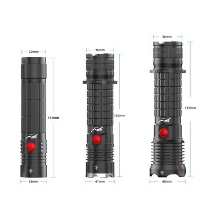 Podvodna LED svjetiljka, aluminijsko kućište, punjiva 26650 Li-ion baterija (1000–3000 mAh), postavke snage 10/20/30, vodootporna do 200–500 m