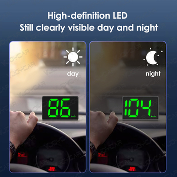 LED HUD head-up afişaj cu intrare GPS, alimentare USB, rezoluție HD, compatibilitate universală