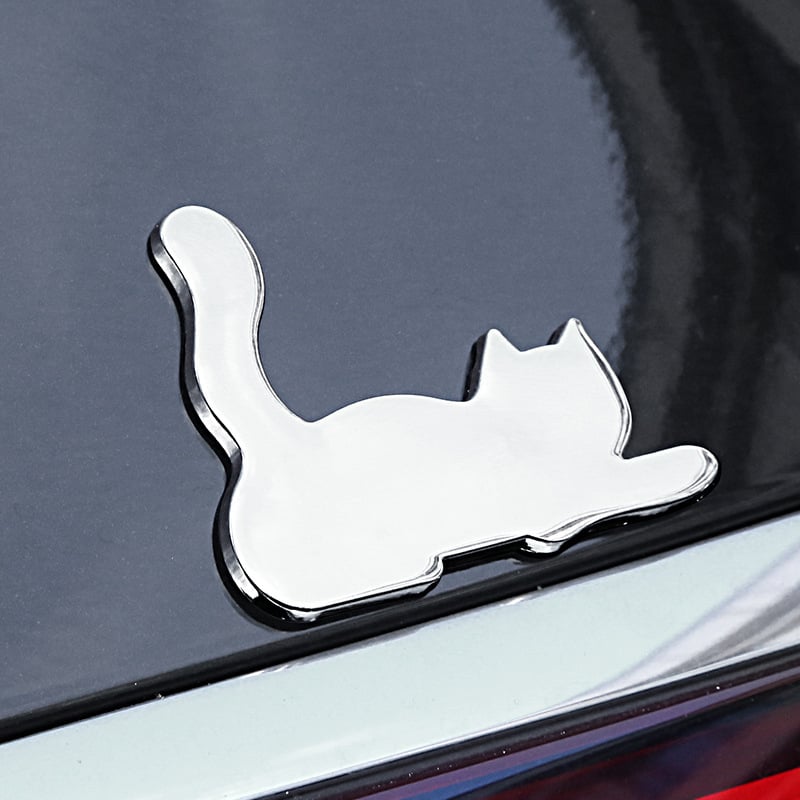 Metalna 3D naljepnica za auto s mačkom – crtani baletni dizajn mačke, ljepilo za karoseriju Ora Good Cat