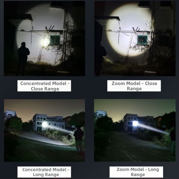 Punopunjiva LED lanterna, 20W, 5800 mAh, aluminijsko kućište, domet 200–500 m