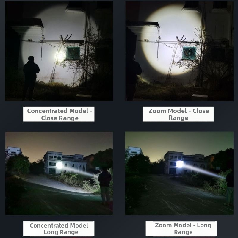 Punopunjiva LED lanterna, 20W, 5800 mAh, aluminijsko kućište, domet 200–500 m