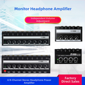 Ενισχυτής ακουστικών παρακολούθησης και μίκτης 4/8 καναλιών – HA800S, 12V, 5W, ήχος 2.0 καναλιών