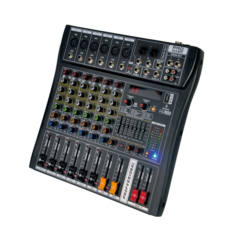 Μίκτης Bluetooth USB με 6/8/12/16 καίλια για οικιακό στούντιο, ηχογράφηση μπάντας και ζωντανές παραστάσεις