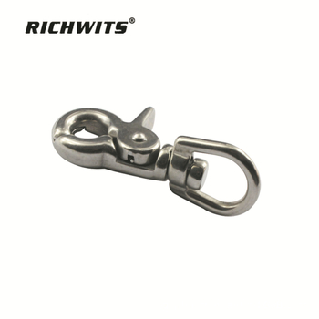 RICHWITS Scissor hook, rozsdamentes acél 316/304, elektrolitikus polírozott felület, kulcstartóhoz spring hook