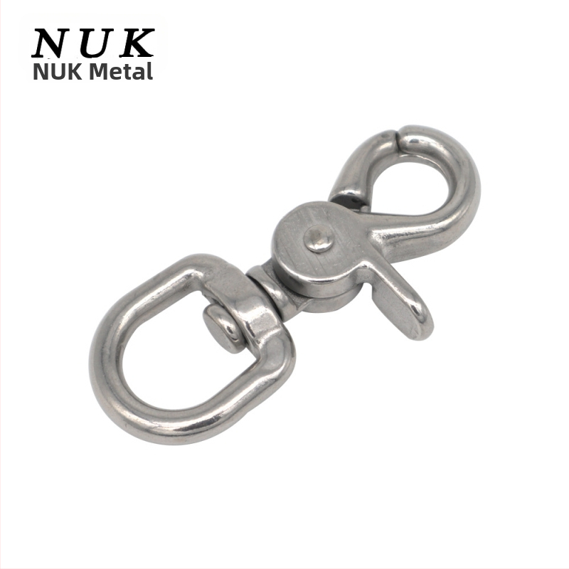 Háčik z nehrdzavejúcej ocele 316 pre potápanie, s karabínou na homára, háčik s orlím ústom, kľúčenka a otáčavý pružinový hák