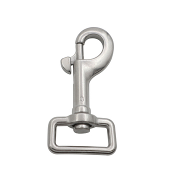 Oțel inoxidabil: inel pătrat cu cârlig unic pentru câini — hardware universal pentru lesă cu cârlig cu arc și șurub rotativ (304/316 SS)