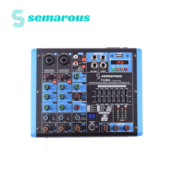 4-καναλικός Bluetooth USB μίκτης ήχου για ζωντανή σκηνή και μετάδοση