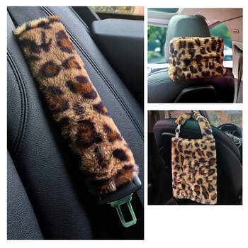 Βελούδινο κουτί χαρτοπετσέτας αυτοκινήτου με λεοπάρ σχέδιο, κρεμαστός σχεδιασμός, κατάλληλο για χρήση σε αυτοκίνητο και σπίτι, υλικό: βελούδο, προέλευση: Χενάν, μάρκα: Beautiful Night Thoughts, διάρκεια ζωής άνω του ενός έτους, εξουσιοδοτημένη ιδιωτική μάρ