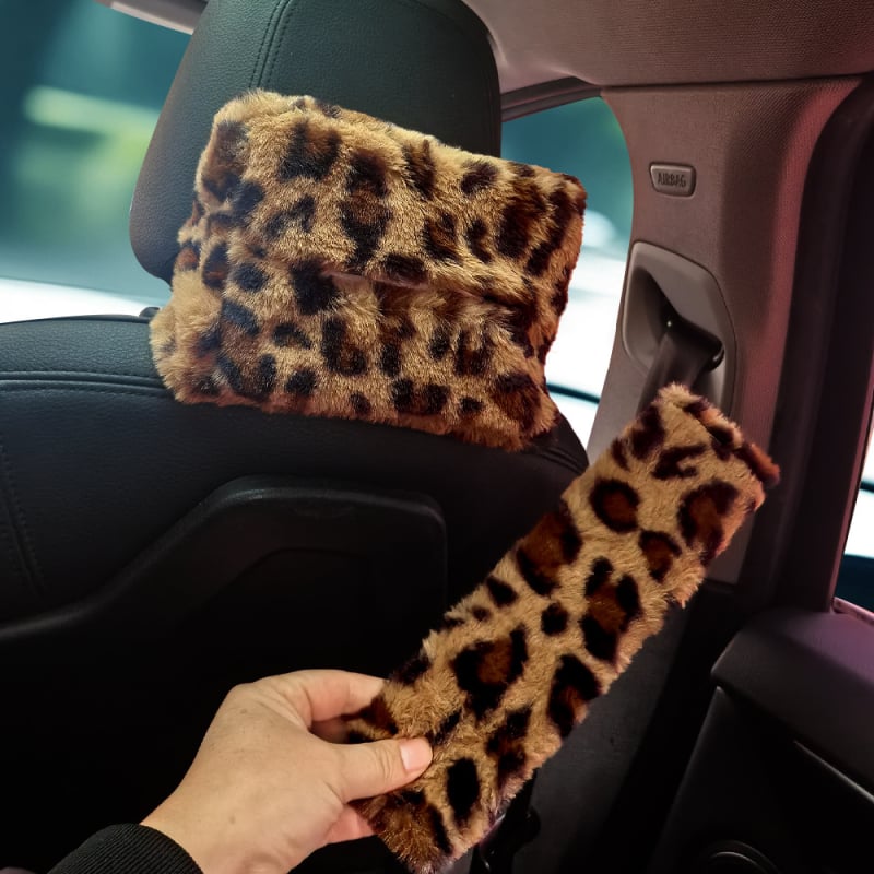 Βελούδινο κουτί χαρτοπετσέτας αυτοκινήτου με λεοπάρ σχέδιο, κρεμαστός σχεδιασμός, κατάλληλο για χρήση σε αυτοκίνητο και σπίτι, υλικό: βελούδο, προέλευση: Χενάν, μάρκα: Beautiful Night Thoughts, διάρκεια ζωής άνω του ενός έτους, εξουσιοδοτημένη ιδιωτική μάρ