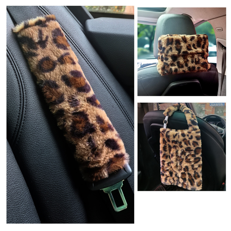 Βελούδινο κουτί χαρτοπετσέτας αυτοκινήτου με λεοπάρ σχέδιο, κρεμαστός σχεδιασμός, κατάλληλο για χρήση σε αυτοκίνητο και σπίτι, υλικό: βελούδο, προέλευση: Χενάν, μάρκα: Beautiful Night Thoughts, διάρκεια ζωής άνω του ενός έτους, εξουσιοδοτημένη ιδιωτική μάρ