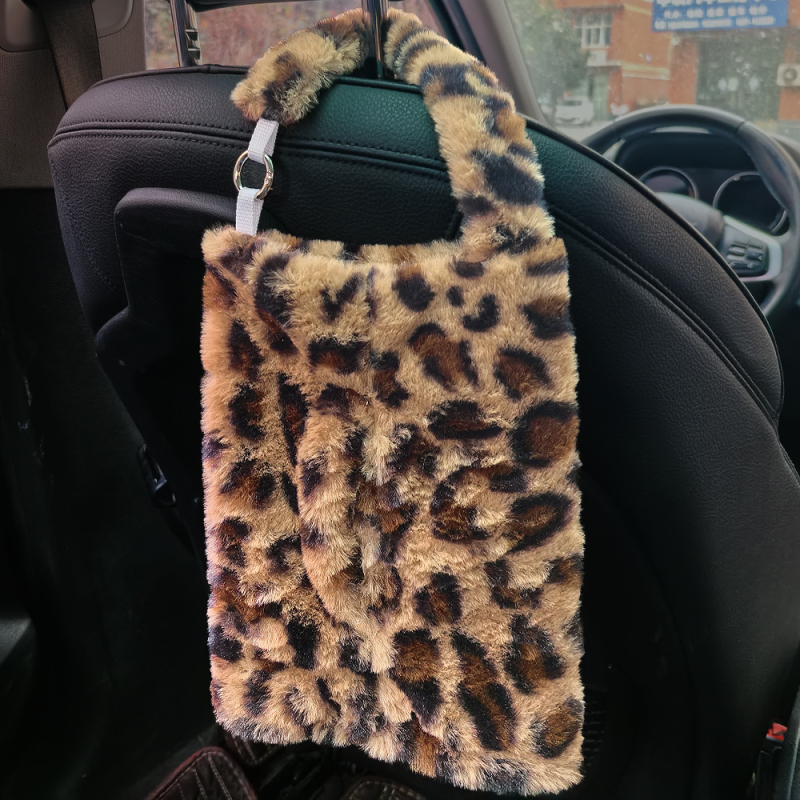 Βελούδινο κουτί χαρτοπετσέτας αυτοκινήτου με λεοπάρ σχέδιο, κρεμαστός σχεδιασμός, κατάλληλο για χρήση σε αυτοκίνητο και σπίτι, υλικό: βελούδο, προέλευση: Χενάν, μάρκα: Beautiful Night Thoughts, διάρκεια ζωής άνω του ενός έτους, εξουσιοδοτημένη ιδιωτική μάρ