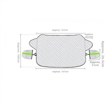 Protecție parbriz față pentru toate anotimpurile — protecție solară și izolație termică, protecție împotriva zăpezii și a înghețului, din vată de bumbac, potrivire personalizabilă