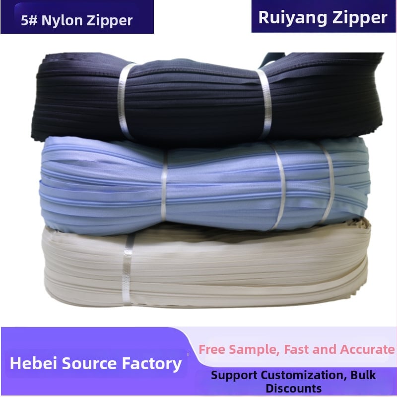 Цип от нейлон Ruiyang – за текстил и облекло; материал: нейлон; приложение: дънки, обувки, домашен текстил, чанти, играчки