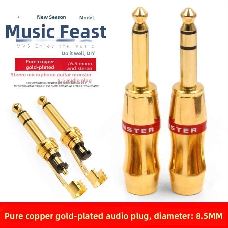 Monster 6,35 mm audio kábel pre mikrofón a gitaru – 1/4-inch konektor, jednokanálový/dvojkanálový, prevádzková teplota 0–100°C, továrenská inšpekcia