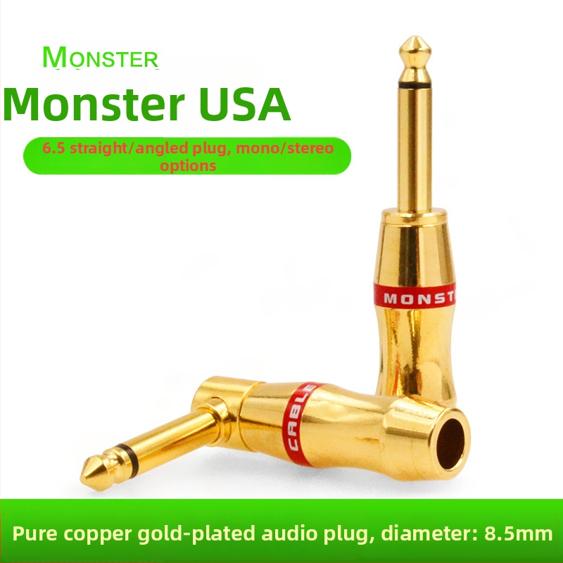 Monster 6,35 mm audio kábel pre mikrofón a gitaru – 1/4-inch konektor, jednokanálový/dvojkanálový, prevádzková teplota 0–100°C, továrenská inšpekcia