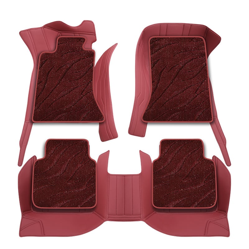 Δερμάτινα χαλάκια αυτοκινήτου από ναυτικό δέρμα για ειδικά αυτοκίνητα — παχύτερα, με διπλό κούμπωμα, ανθεκτικά στη βρωμιά