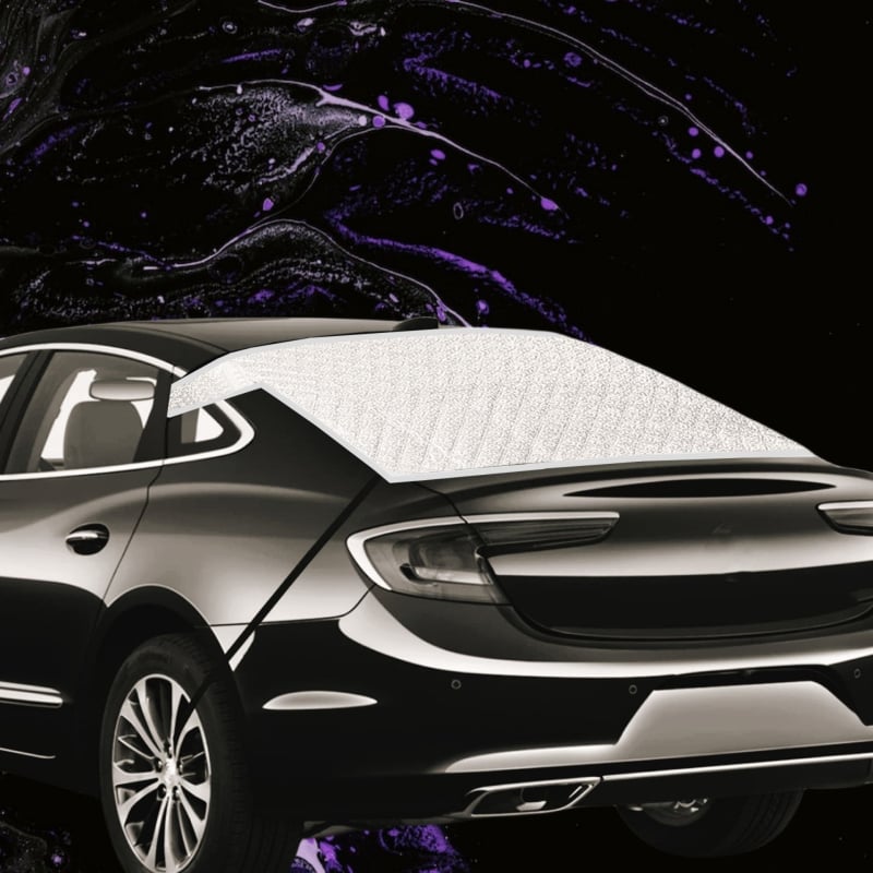 Pokriće stražnjeg stakla automobila s UV zaštitom – debeli, romboidni uzorak, materijal: aluminijska folija, ugradnja karticom, univerzalna kompatibilnost (400 g)