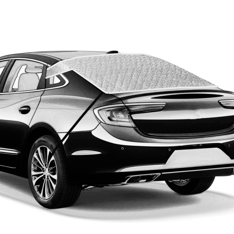 Pokriće stražnjeg stakla automobila s UV zaštitom – debeli, romboidni uzorak, materijal: aluminijska folija, ugradnja karticom, univerzalna kompatibilnost (400 g)