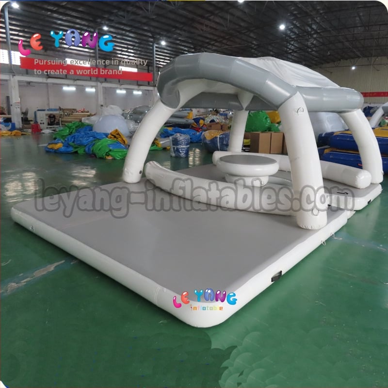 Naduvna plutajuća platforma za vodne aktivnosti i ribolov, udoban madrac