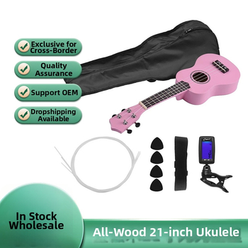 Akustické ukulele pre začiatočníkov, plné drevo, s ladičkou, malé hudobné zariadenie