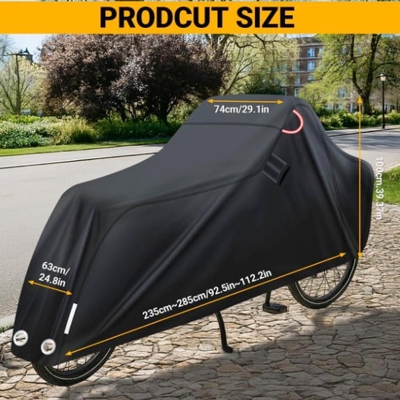 Teški pokrov za tricikl i motocikl, 420D Oxford tkanina, vodootporan