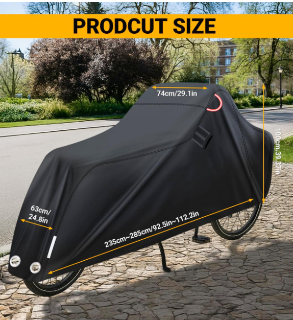 Teški pokrov za tricikl i motocikl, 420D Oxford tkanina, vodootporan