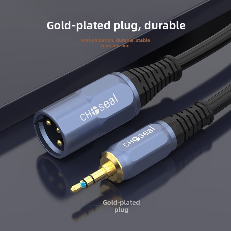 Kabel za mikrofon 3,5 mm na XLR – kondenzatorski mikrofon, brend Choseal/Akihabara, XLR muški/ženski konektori, za audio-video uređaje