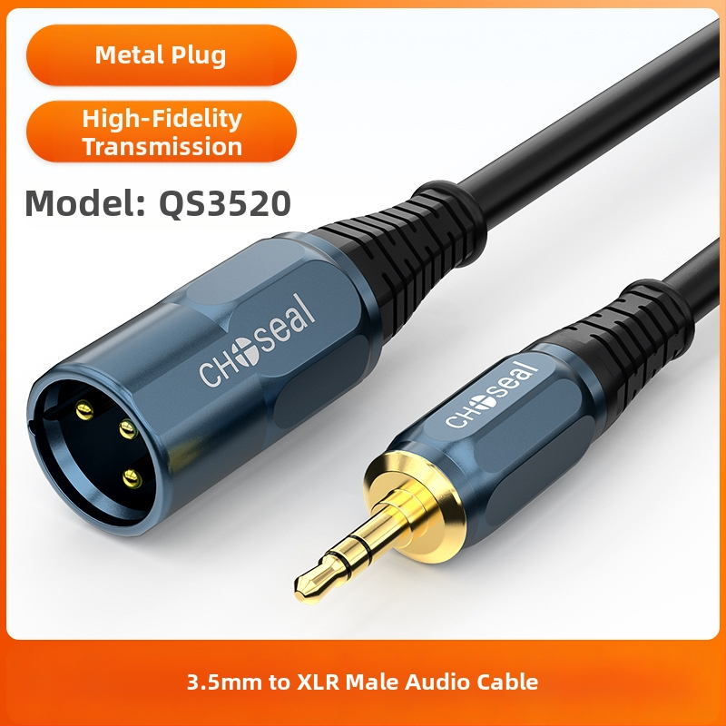 Kabel za mikrofon 3,5 mm na XLR – kondenzatorski mikrofon, brend Choseal/Akihabara, XLR muški/ženski konektori, za audio-video uređaje