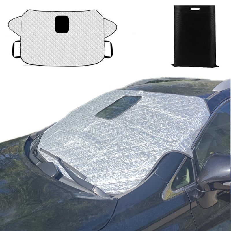 Pokrov snijega za vjetrobran automobila – debeli, prešiveni, aluminijska folija, antifriz, korejski stil, montaža karticom